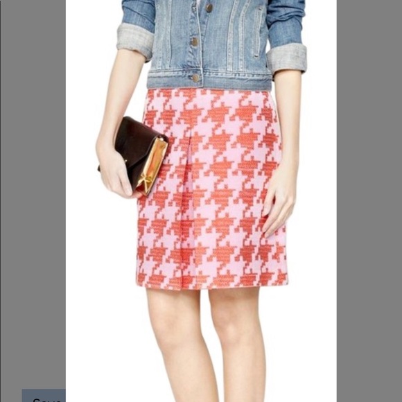 J.Crew Pixelated Houndstooth Pleat Skirt - Picture 3 of 6